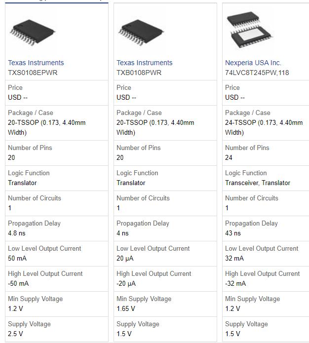 Parts with Similar Specs