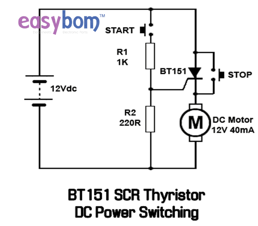 BT151 SCR Datasheet, Application Circuits, Pinout and Testing Easybom