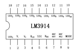 Dot/Bar Display Driver LM3914: Circuit, Application, and Datasheet ...