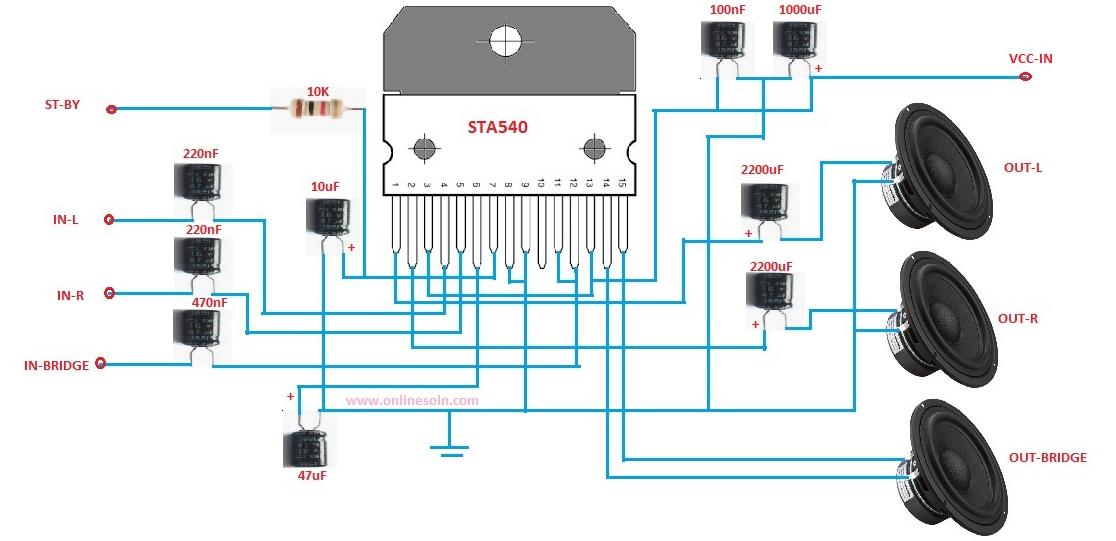 STA540 Amplifier: Datasheet, Pinout, Circuit, Equivalent | Easybom